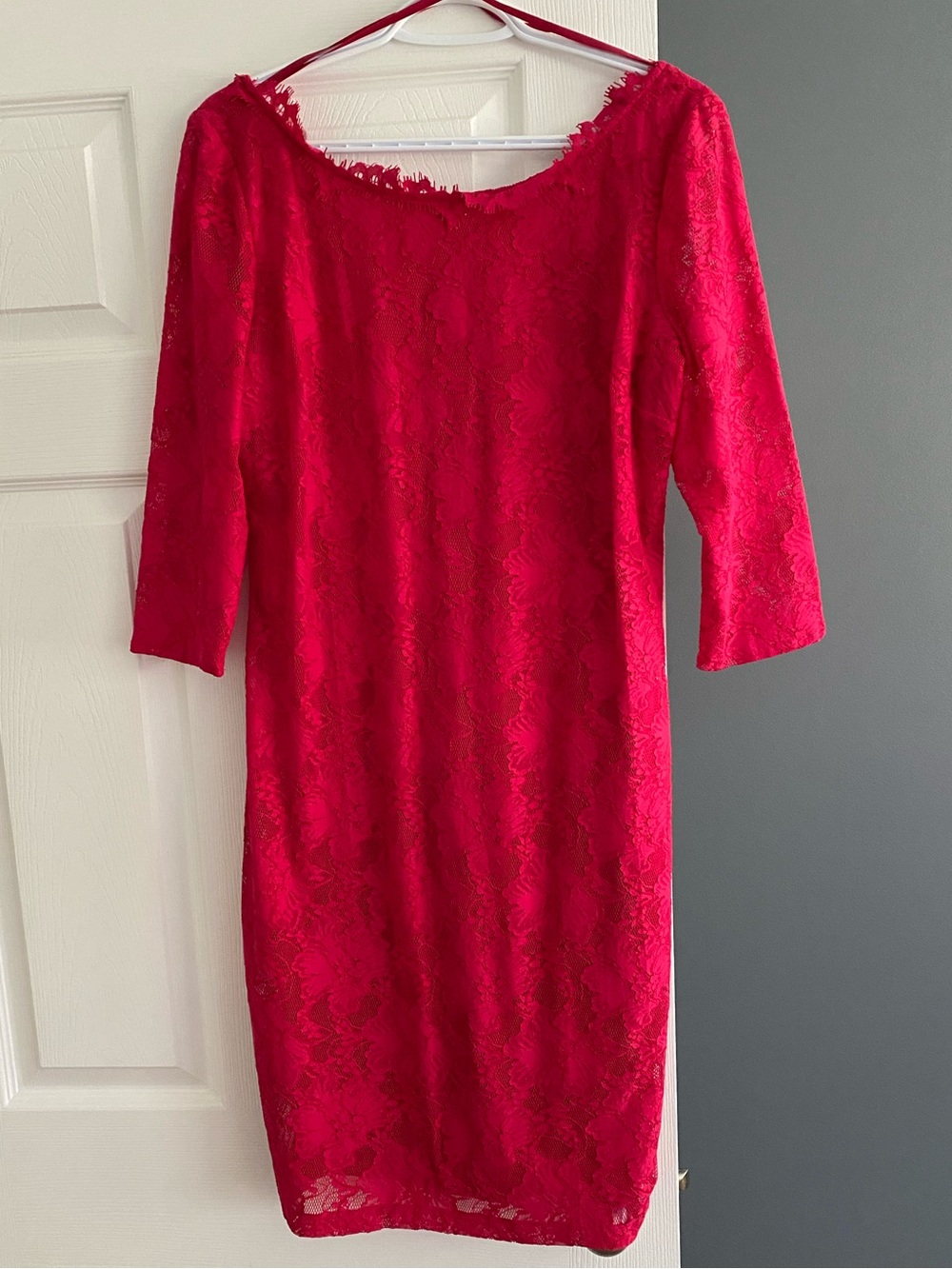 Pink Lace Bodycon Dress